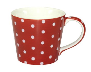 MUG RED WITH WHITE DOTS