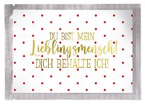 TEE-POSTKARTE GOLDIG ROT