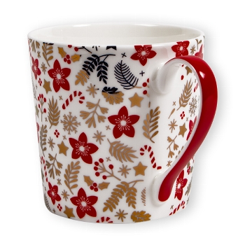 BECHER ROTE BLUMEN 
